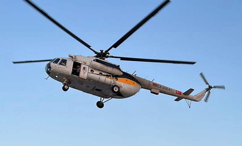 تحطم طائرة انقاذ هليكوبتر في تركيا اثناء اطفاء حرائق الغابات